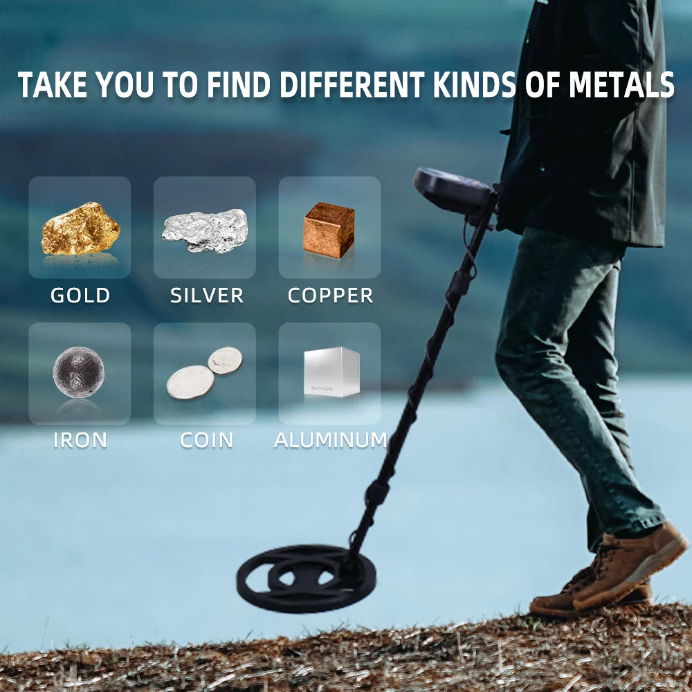Waterproof Underground Metal Detector With LCD Display For Treasure Hunting