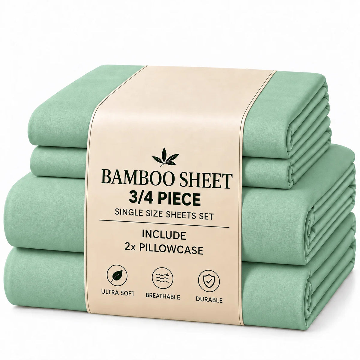 3/4pcs  Bamboo Sheet Set, Twin/Full/Queen/King Size, Ultra Soft Breathable Hotel Style Bedding, 15 Inch Deep Pocket Fitted Sheet, Wrinkle Resistant & Machine Washable Bed Sheets