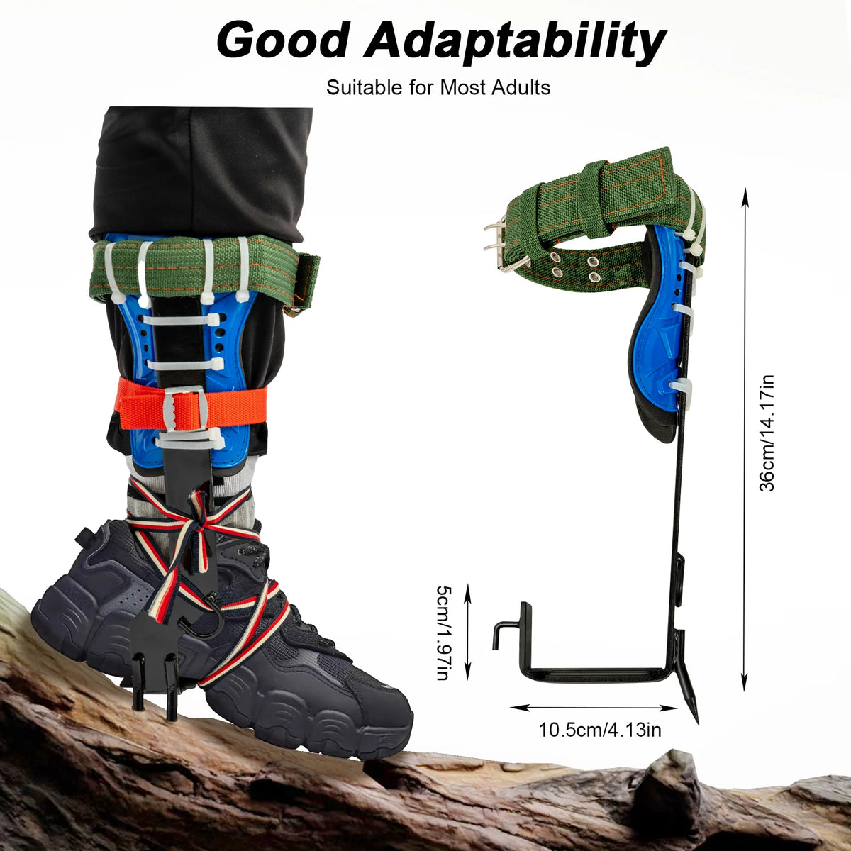 Tree Climbing Tool Arborist Spikes Kit 220lbs Load with Safety Harness Rope Foot Straps for Logging Hunting Fruit Picking Rescue