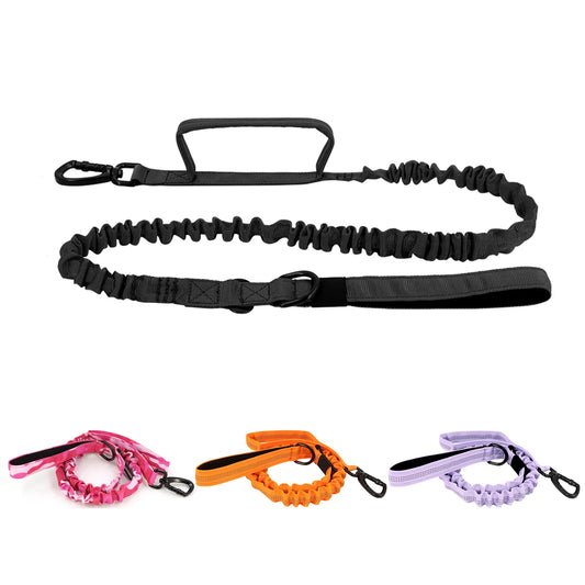 PETRAVEL Adjustable Military Dog Leash With Quick Release Dual Handles