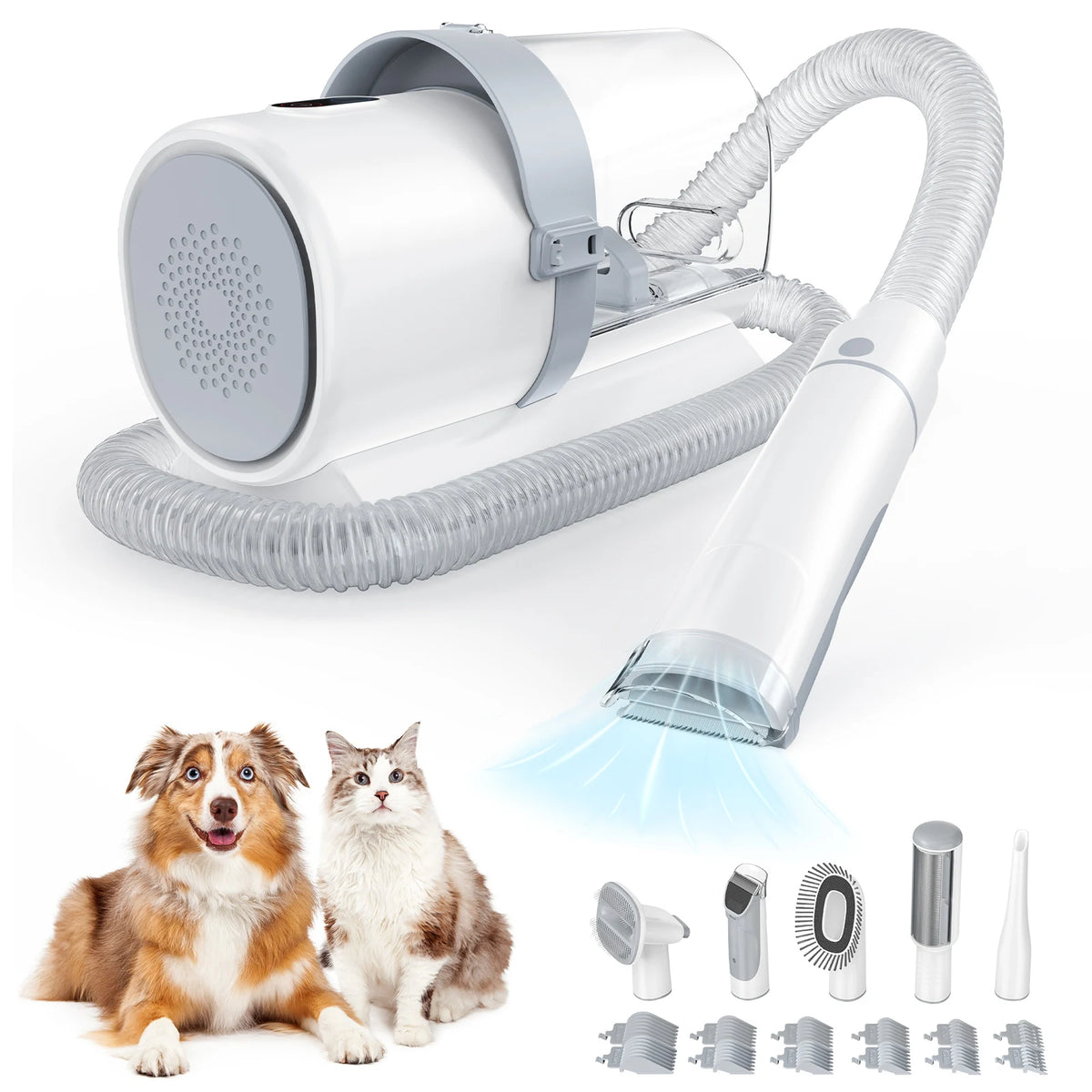 Professional Pet Grooming Vacuum Kit With Low Noise Clippers For Cats