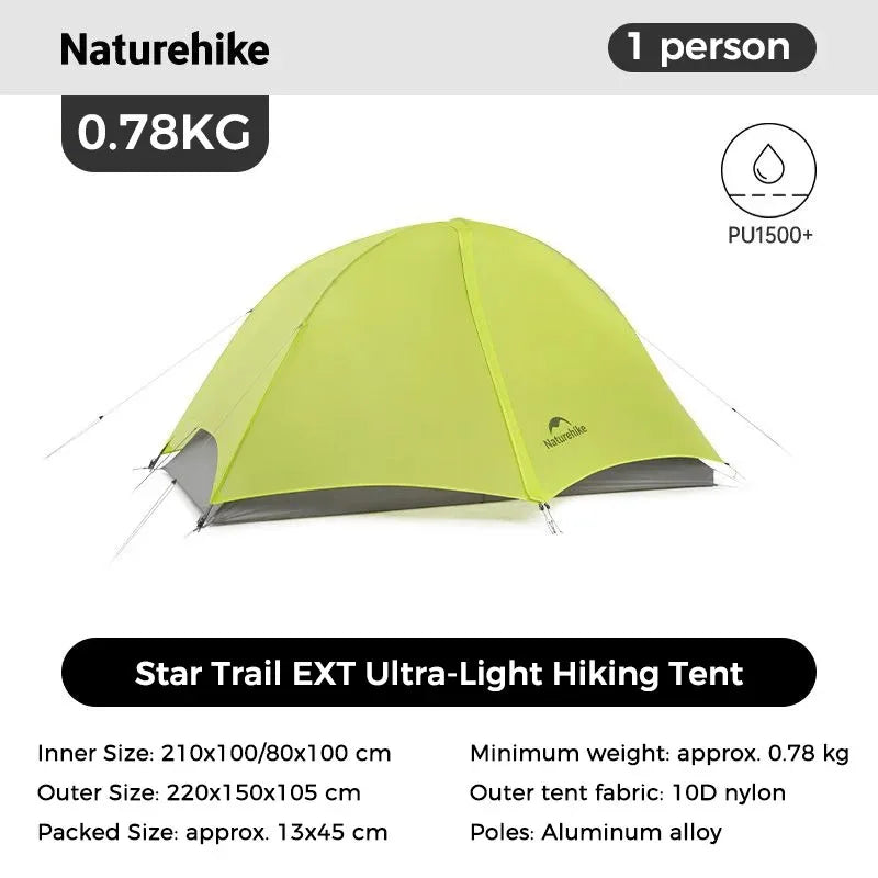 Naturehike Star Trail EXT Ultralight Waterproof Backpacking Tent