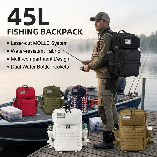 ReFire Gear Tactical Fishing Backpack With MOLLE Webbing System Outdoor Use