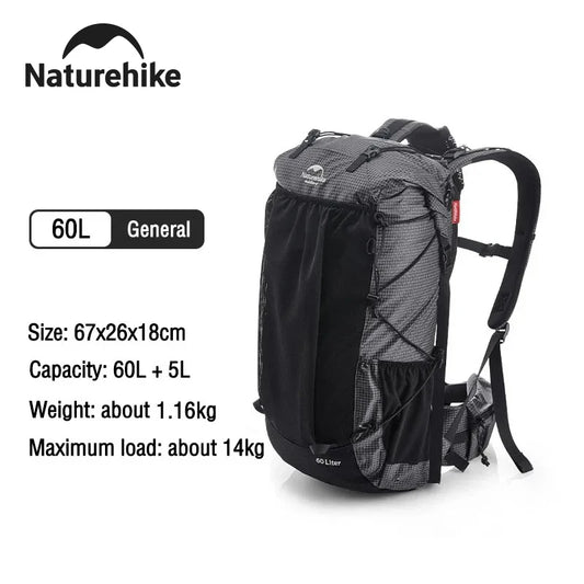 Naturehike Waterproof Hiking Backpack With Rain Cover For Outdoor Adventures