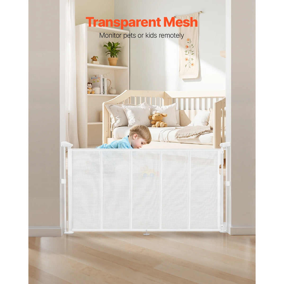 SucceBuy Retractable Safety Gate for Babies, Children and Pets