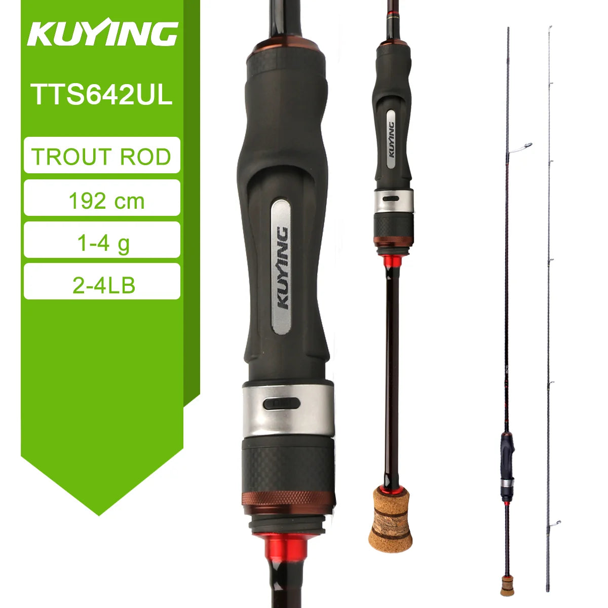 KUYING TETON Carbon Spinning And Casting Fishing Lure Rod