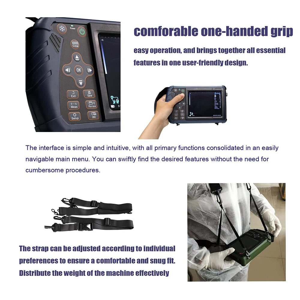DAWEI Portable Veterinary Ultrasound Scanner for Farm Animal Pregnancy Testing