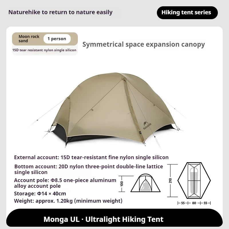 Naturehike Mongar Ultralight Two Person Three Season Camping Tent