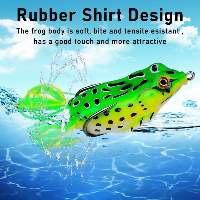 Frog Shape Soft Plastic Fishing Lure With Realistic 3D Eyes