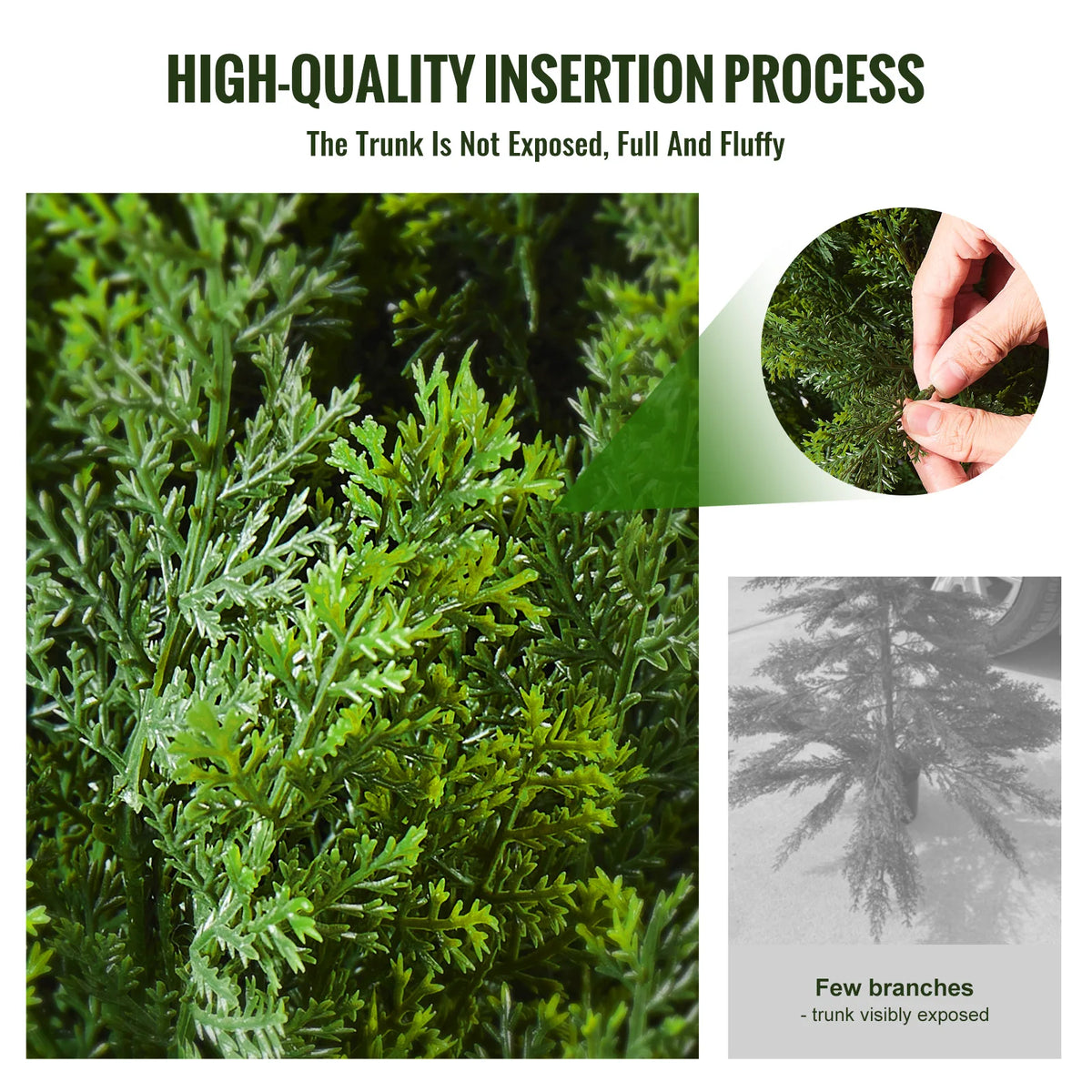 SucceBuy Artificial Cedar Topiary Trees for Home and Outdoor Decor