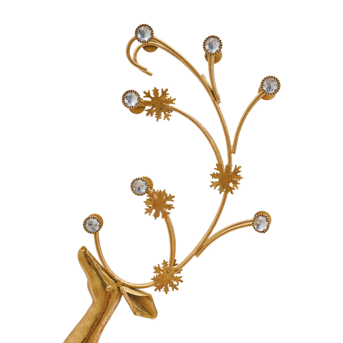 Metal Deer Figurine Statue for Elegant Indoor Holiday Decor