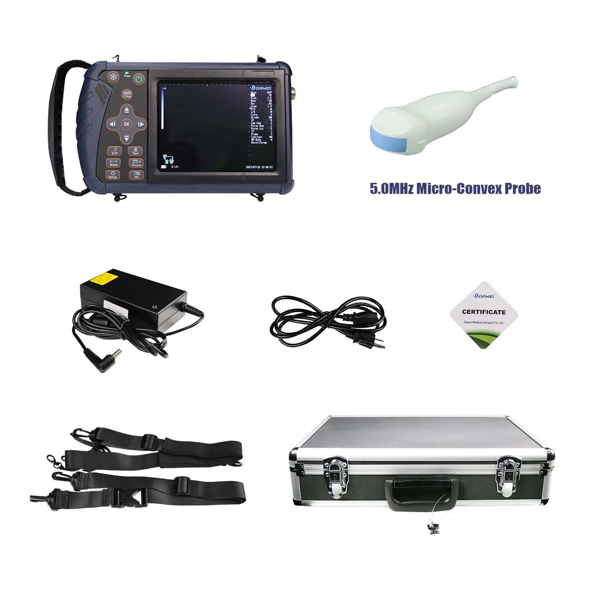 DAWEI Portable Veterinary Ultrasound Scanner for Farm Animal Pregnancy Testing