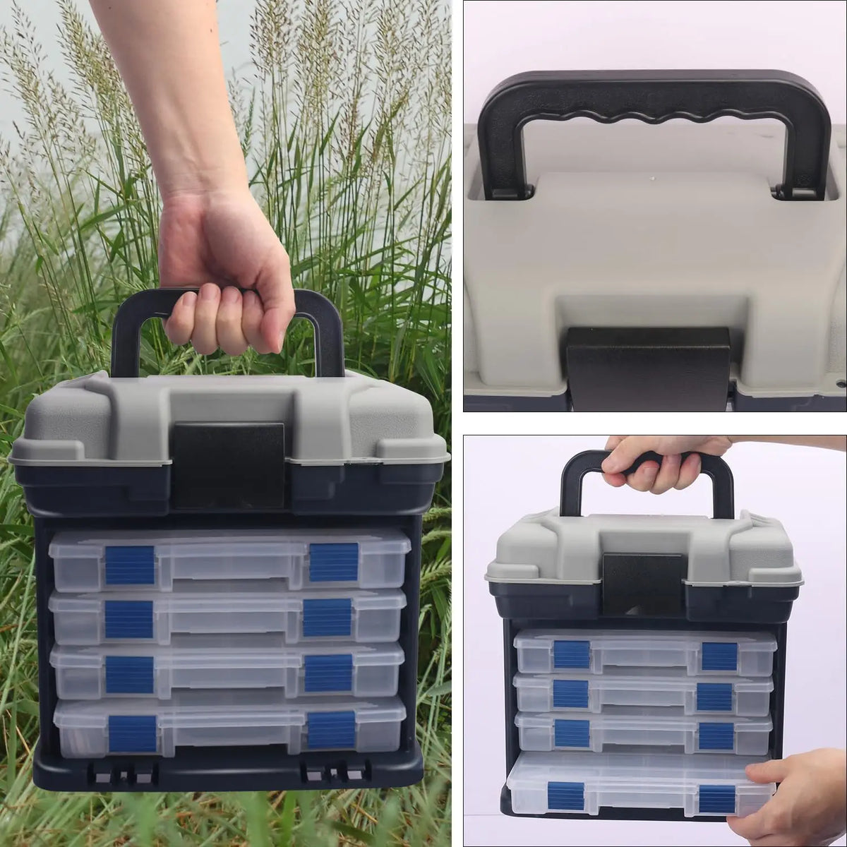 Zoe Fishing Tackle Box Kit with Pliers and Fishing Lures