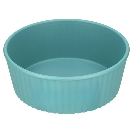 Embossed Bone Design Plastic Pet Feeding Bowl for Dogs