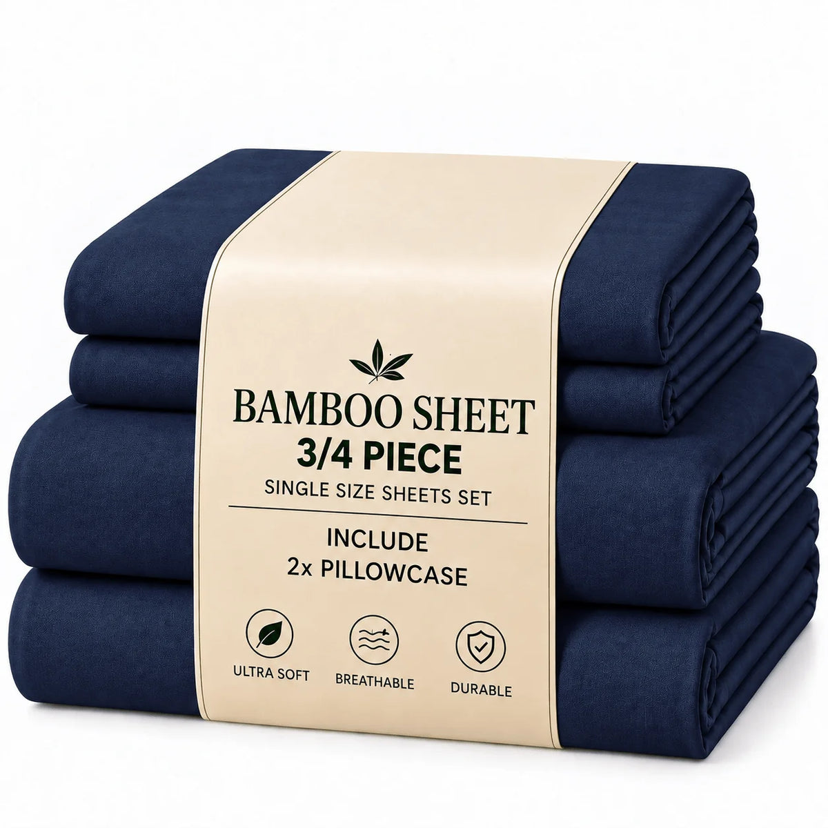 3/4pcs  Bamboo Sheet Set, Twin/Full/Queen/King Size, Ultra Soft Breathable Hotel Style Bedding, 15 Inch Deep Pocket Fitted Sheet, Wrinkle Resistant & Machine Washable Bed Sheets