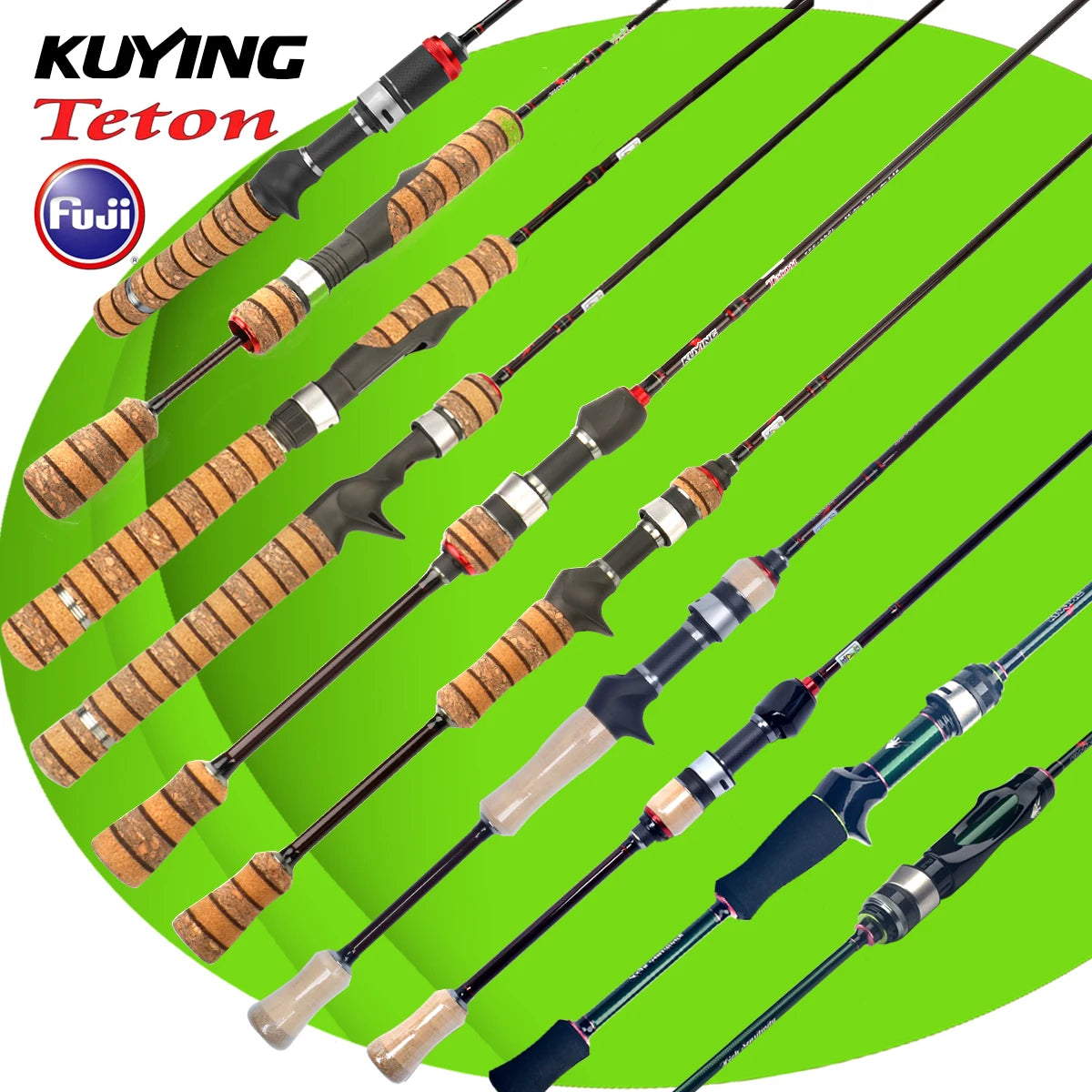 KUYING TETON Carbon Spinning And Casting Fishing Lure Rod