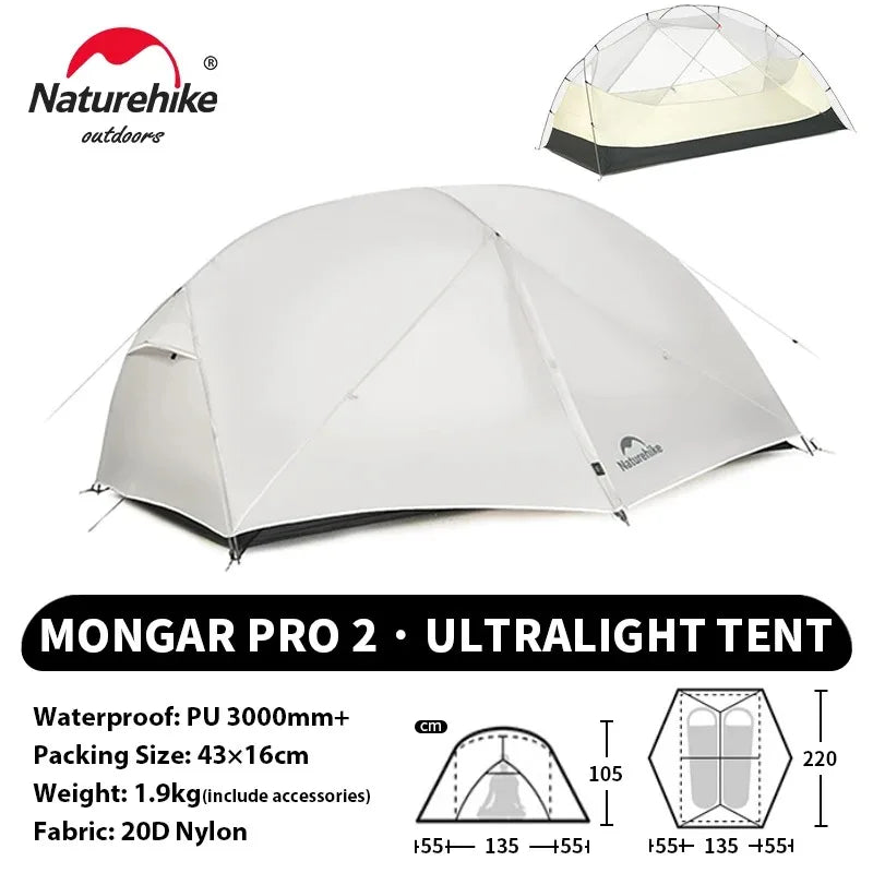 Naturehike Mongar Pro Ultralight Waterproof Backpacking Camping Tent