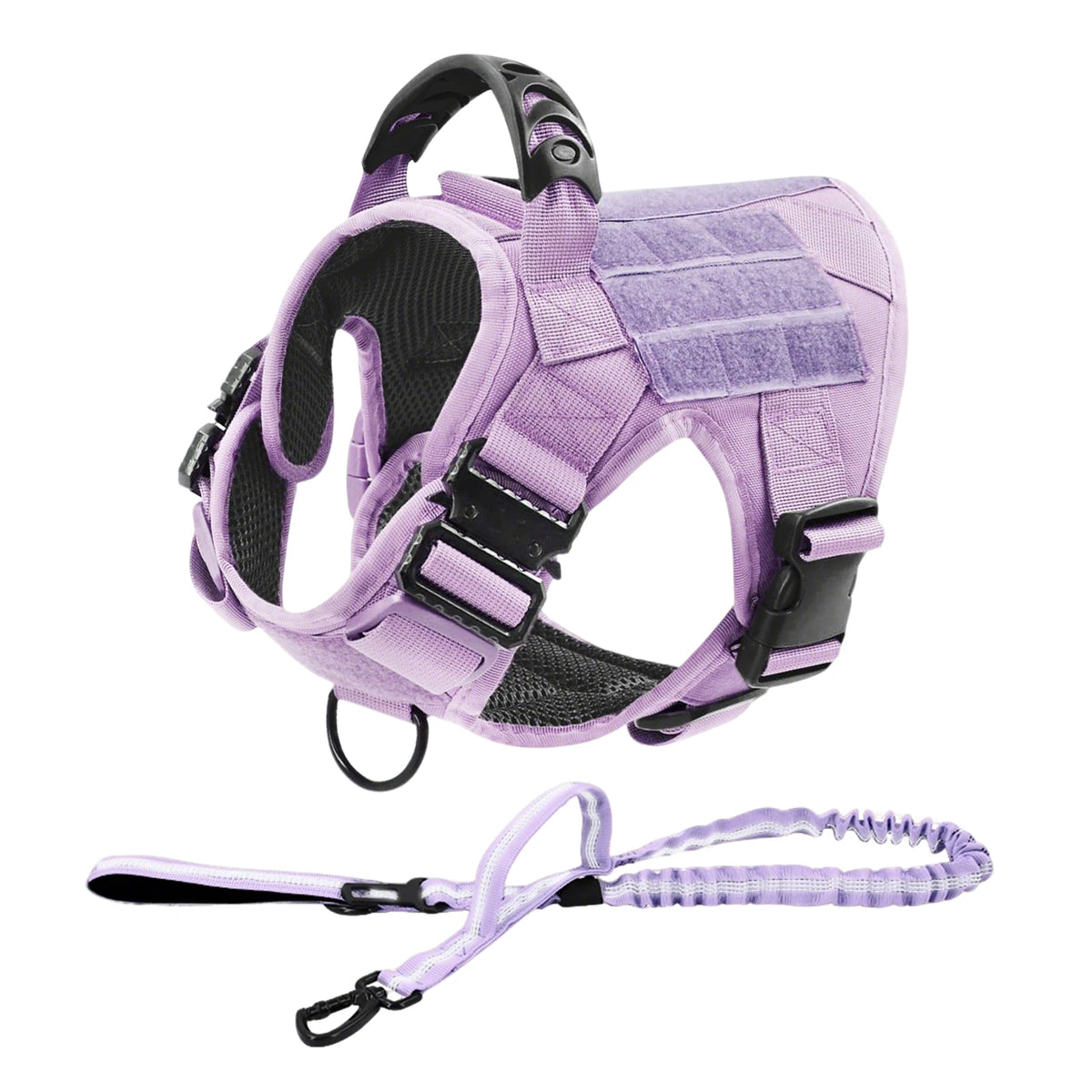 Adjustable Padded Tactical Dog Harness With Quick Release Buckle
