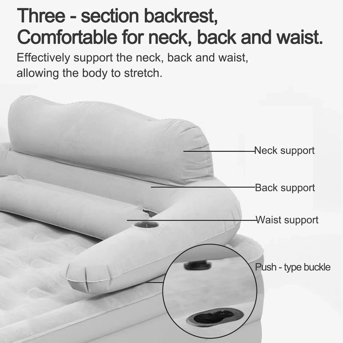 Built In Pump Inflatable Camping Mattress for Two Thickened PVC