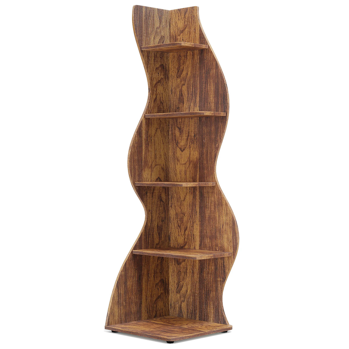 Tribesigns Modern Five Tier Corner Bookshelf And Plant Stand