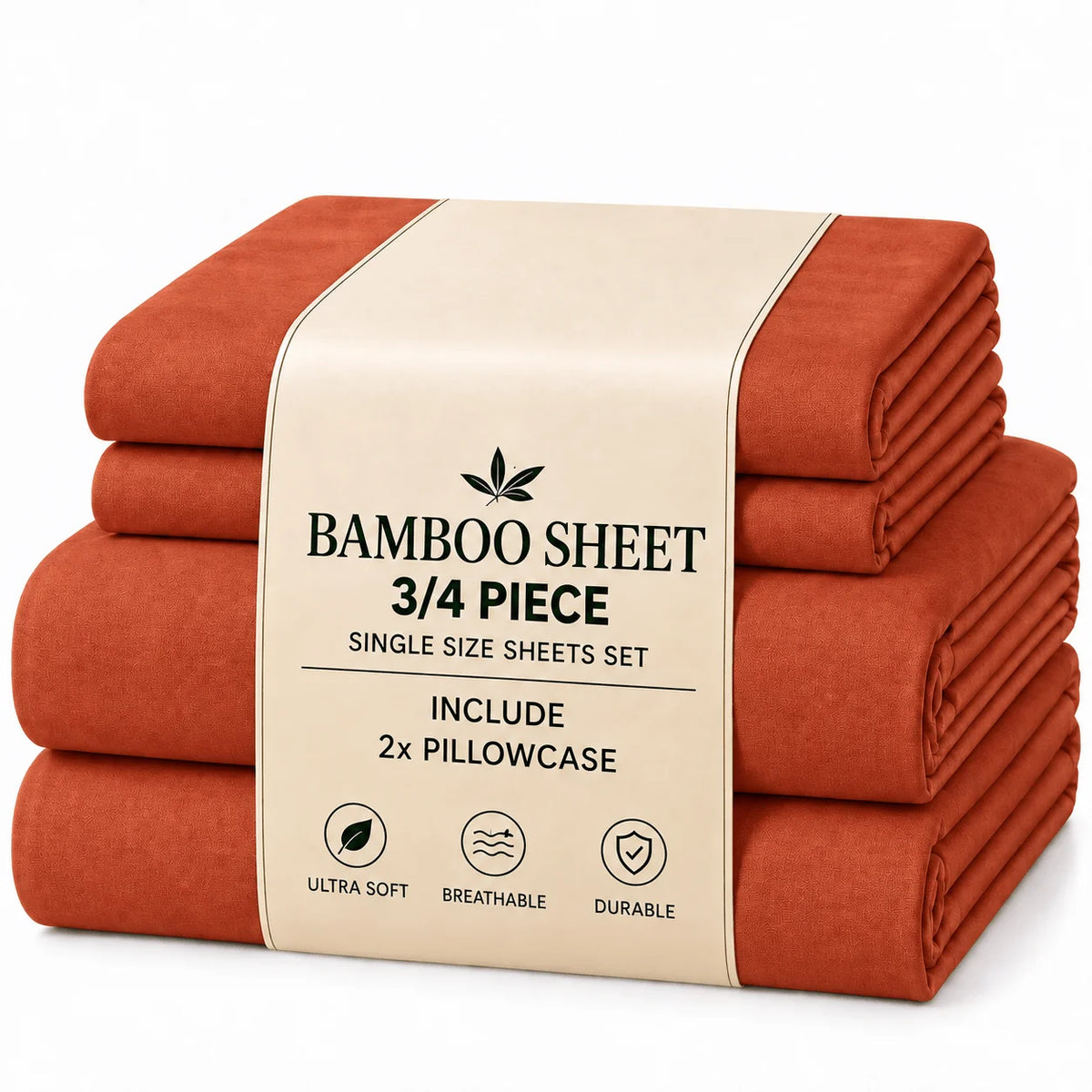 3/4pcs  Bamboo Sheet Set, Twin/Full/Queen/King Size, Ultra Soft Breathable Hotel Style Bedding, 15 Inch Deep Pocket Fitted Sheet, Wrinkle Resistant & Machine Washable Bed Sheets