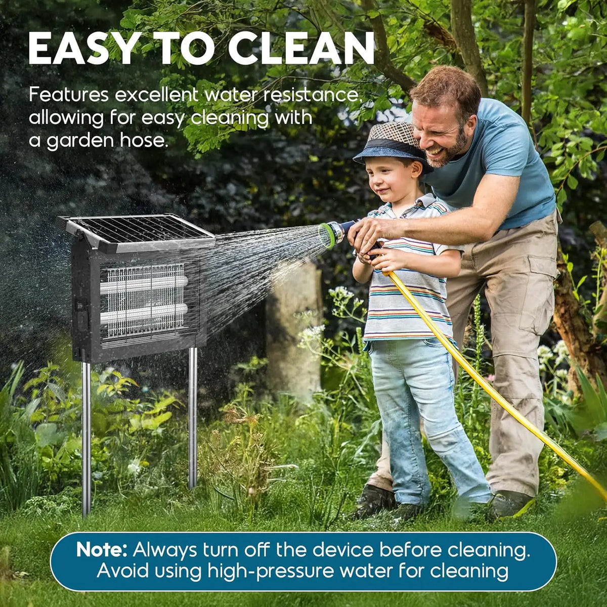 Solar Outdoor Bug Zapper With Sensor For Mosquito Control