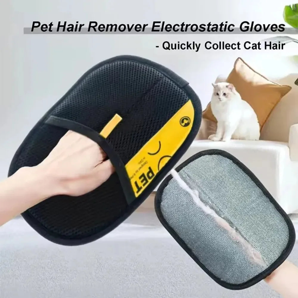 Portable Washable Pet Hair Remover Gloves for Clothes and Furniture