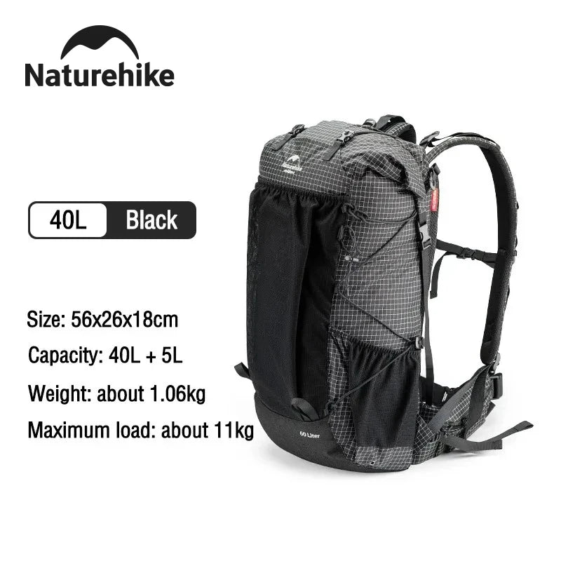 Naturehike Waterproof Hiking Backpack With Rain Cover For Outdoor Adventures