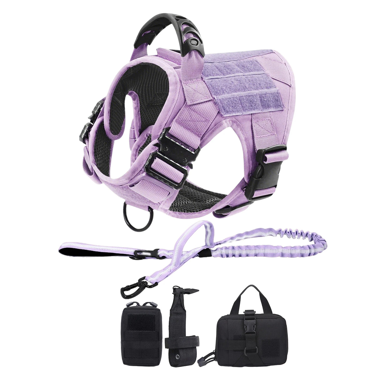 Adjustable Padded Tactical Dog Harness With Quick Release Buckle