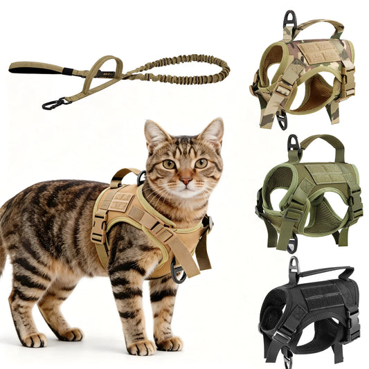 PETRAVEL Adjustable Escape Proof Cat Harness Vest And Leash Set