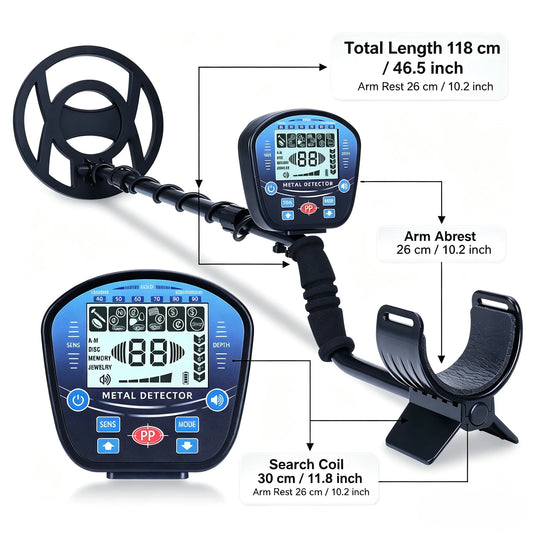 Waterproof Underground Metal Detector With LCD Display For Treasure Hunting
