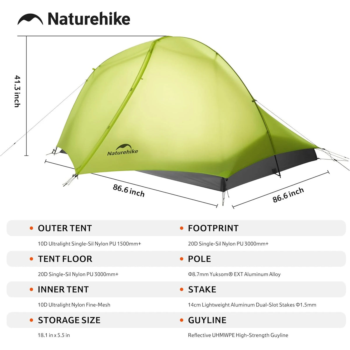 Naturehike Star Trail EXT Ultralight Waterproof Backpacking Tent