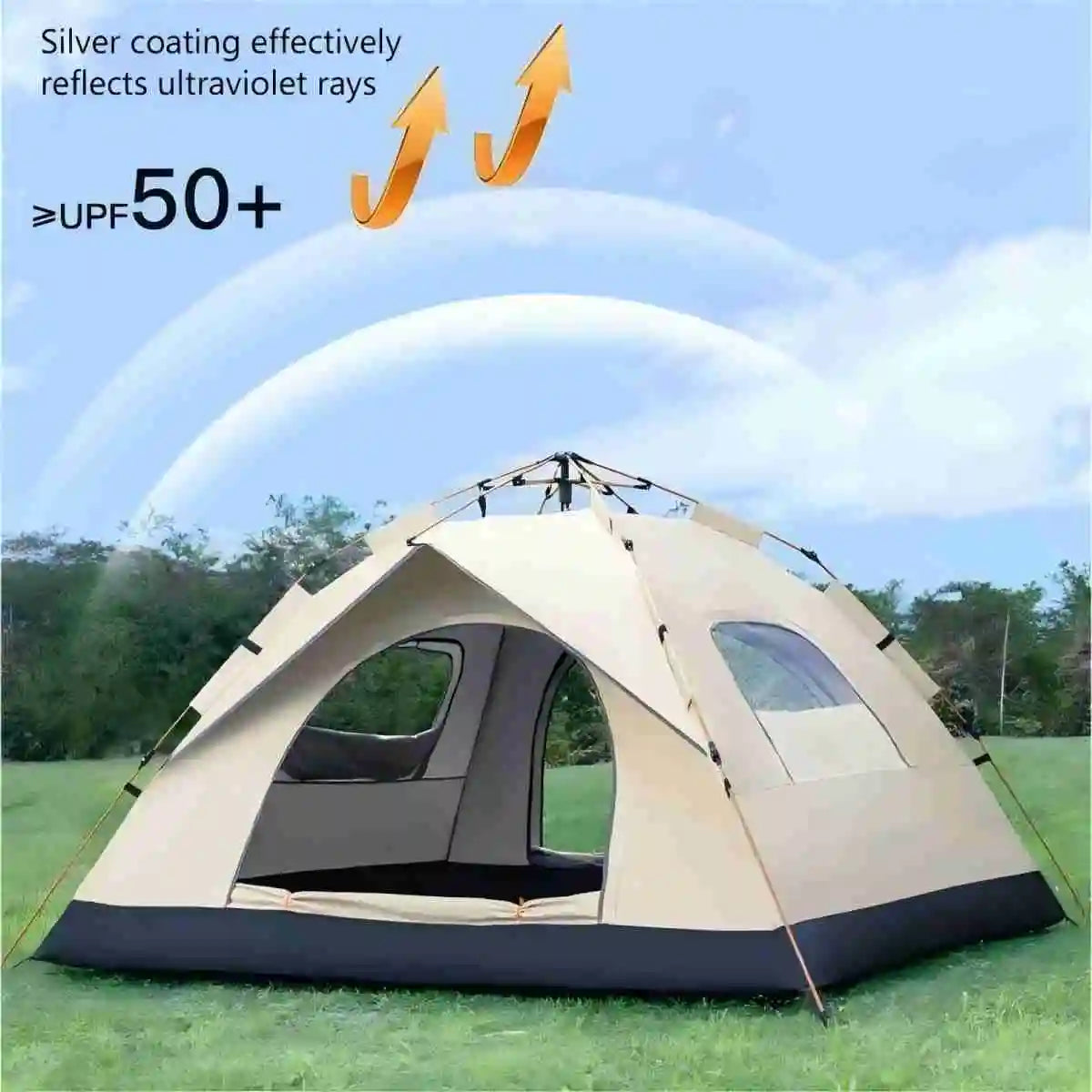 Pakicetus Automatic Camping Tent With Sunshade And Two Doors
